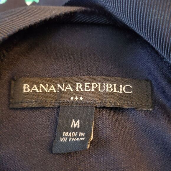 Banana Republic Navy Floral Tank Top Sz M - Picture 4 of 6